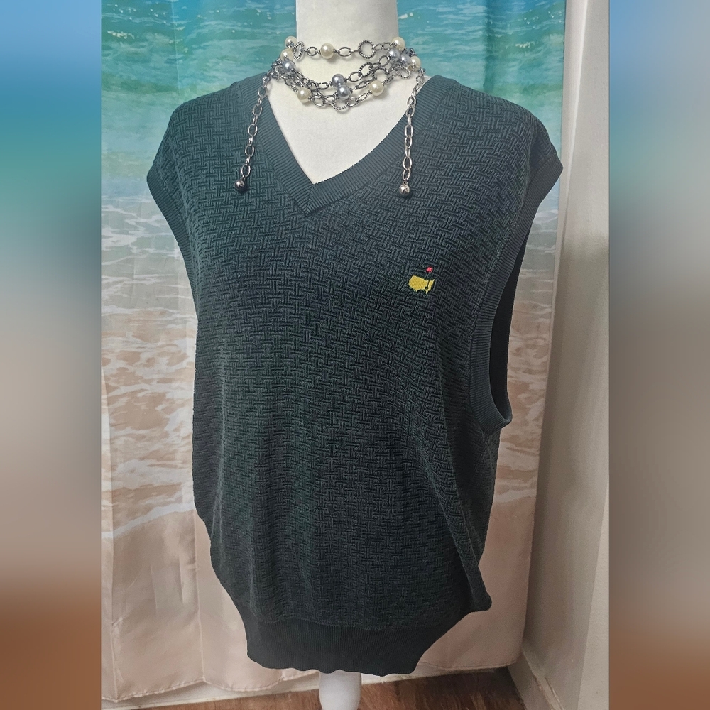 Black Sleeveless Sweatervest with Logo 100% Silk